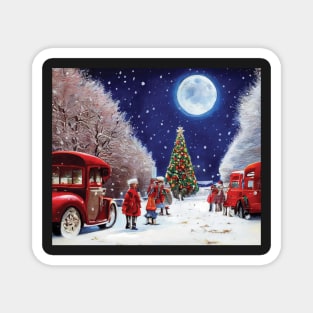 Christmas in old town London - Scene 3 Magnet