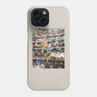 ‘Animal Lecture’ by Grip Grand, colorful monster students attending a lecture Phone Case