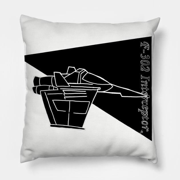 SG1 F-302 Interceptor Pillow by Joseph Baker