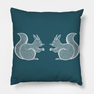 Cute Squirrels in Love - animal design Pillow