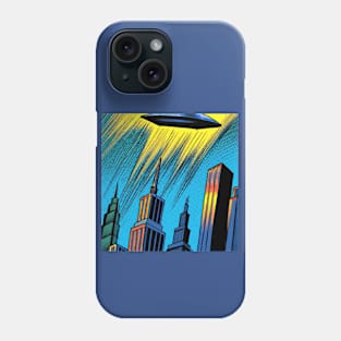 Flying Saucer over Metropolis Phone Case