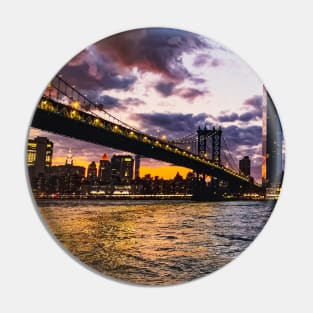 Sunset in Dumbo, Brooklyn, New York City Pin