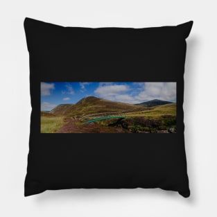 Panorama of Glen Shee in Perthshire, Scotland Pillow