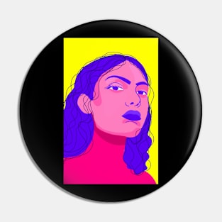 Pink Portrait Pin