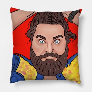 Comedian Sean Patton - Red Artwork Pillow