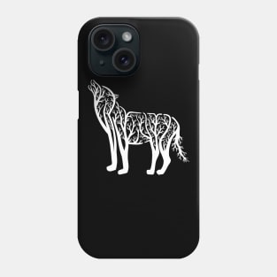 Wolf Tree Illustration Phone Case