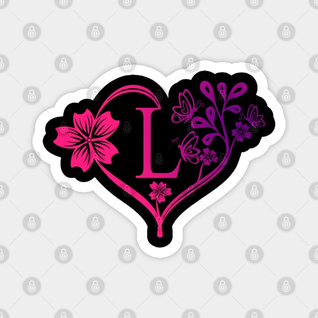 L monogram letter. L initial Magnet by NeedsFulfilled