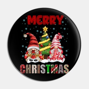 Merry Christmas Gnome Family Funny Xmas Tree Women Men Kids Pin