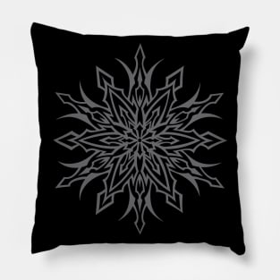 SYM STAR-TRIBAL- SNOWFLAKE DESIGN -SILVER Pillow