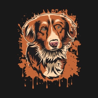 Nova Scotia Duck Tolling Retriever Toller Splatter Artwork T-Shirt