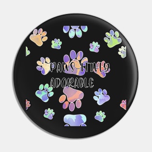 Pawsitivly Adorable Rainbow Paws Pin