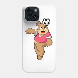 Bear as Soccer player with Soccer Phone Case