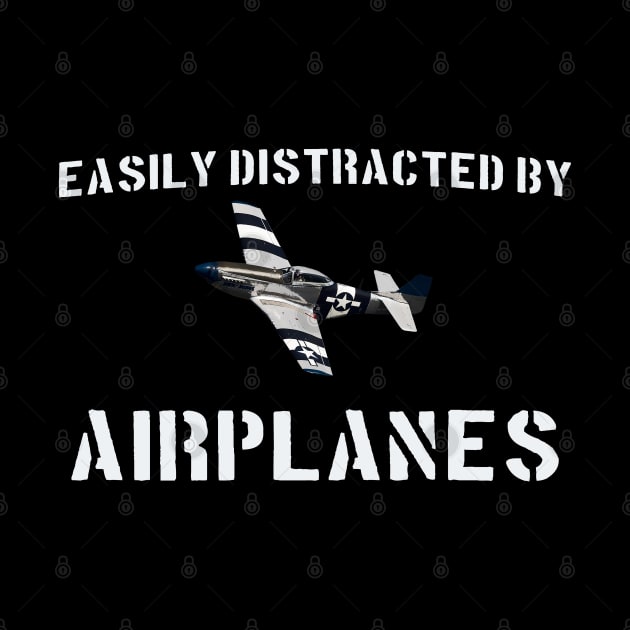 Airplane Airshow Merch P-51 MUSTANG WW2 by Dirty Custard Designs 