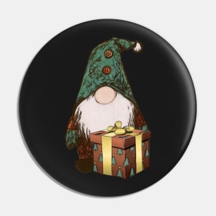 Christmas Gnome Art Pin