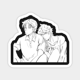 Banana Fish panel redraw (uncolored) Magnet