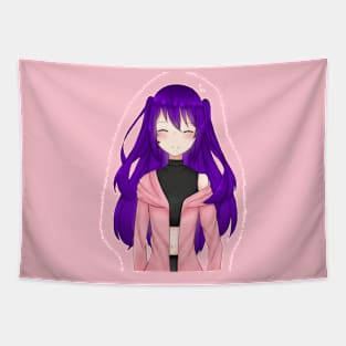 purple haired little girl Tapestry