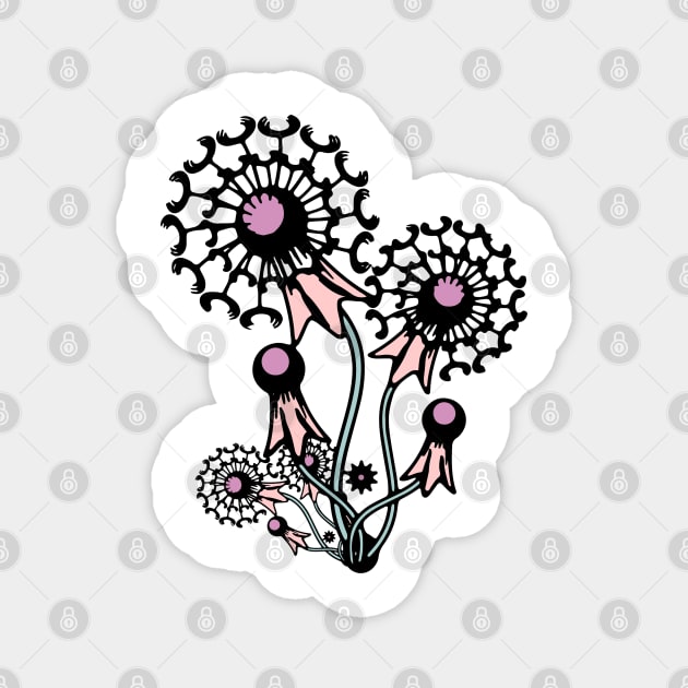 Dandelion Flower Vintage Design Magnet by NayaRara