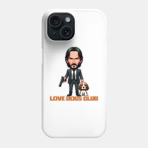 LOVE DOG (Gun) CLUB Phone Case by Rawlifegraphic