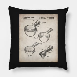 Measuring Spoons Patent - Baker Chef Kitchen Cafe Decor Art - Antique Pillow