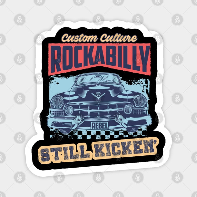 Rockabilly vintage car Magnet by Teefold