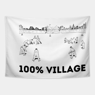 Village cricketer, 100% village Tapestry