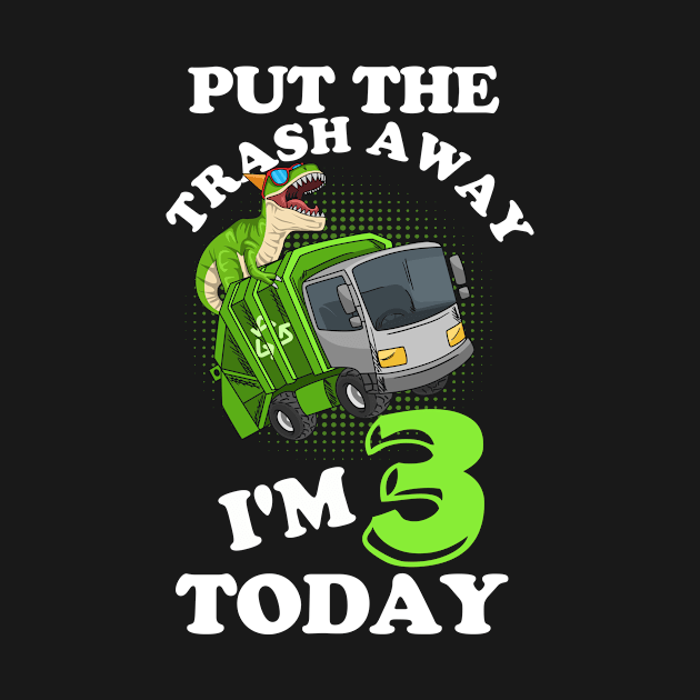 Garbage Truck Quote for a 3 year old birthday boy or girl by ErdnussbutterToast