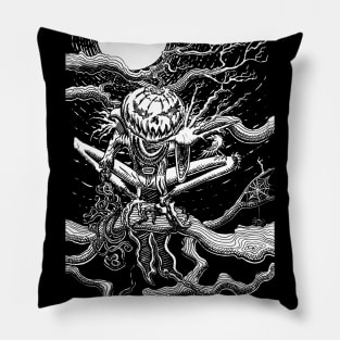 pumpkin head Jack o lantern scarecrow Halloween Pillow