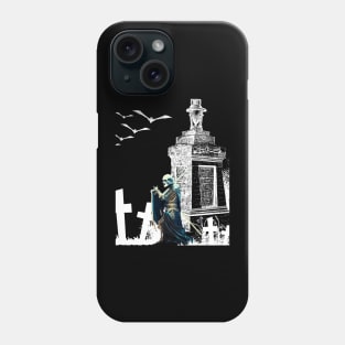 Walking in cemetery Phone Case