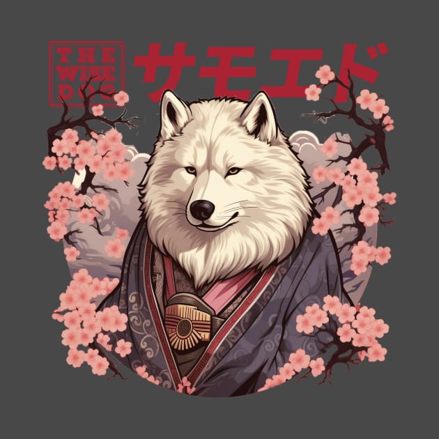 Samoyed Samurai Warrior - The Wise Wolf Dog by AmpleMaple