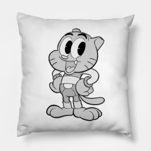 Gumball 1930s rubber hose cartoon style Pillow