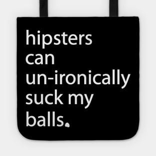 Hipster Balls (white) Tote