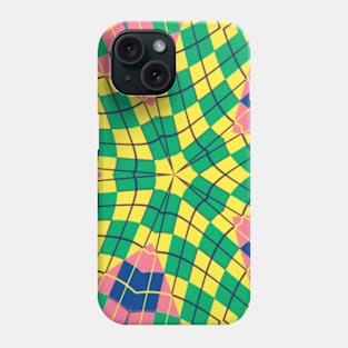 Colorful Kaleidoscope Checkered Design Phone Case