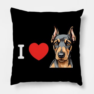 i love dobermans_002_Dark Pillow