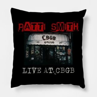 patti live at cbgb Pillow