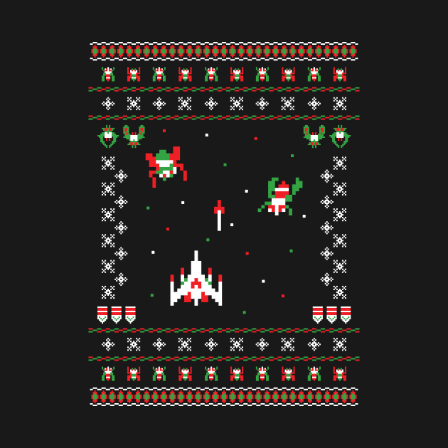 Galaga Ugly Holiday Sweater by Swainathan