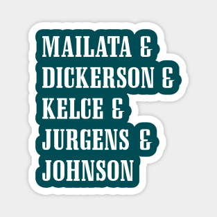 Philadelphia Eagles Offensive Line Introductions Magnet