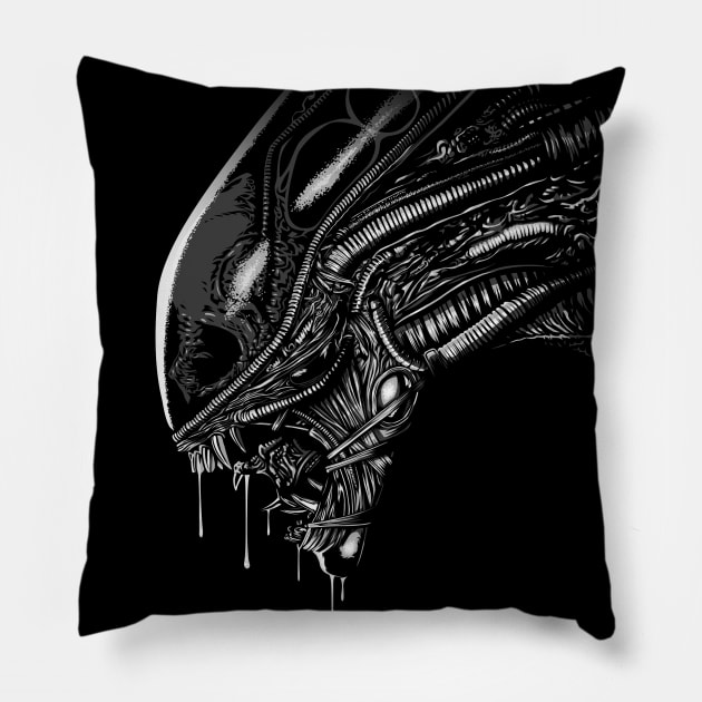 Alien Face Pillow by albertocubatas