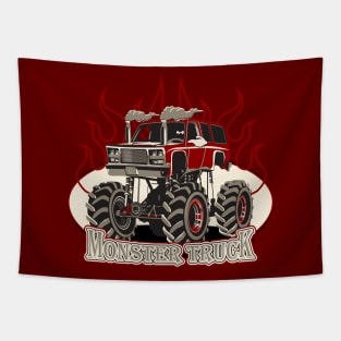 Cartoon monster truck Tapestry