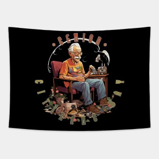 Senior Citizens Day Grandpa Tapestry