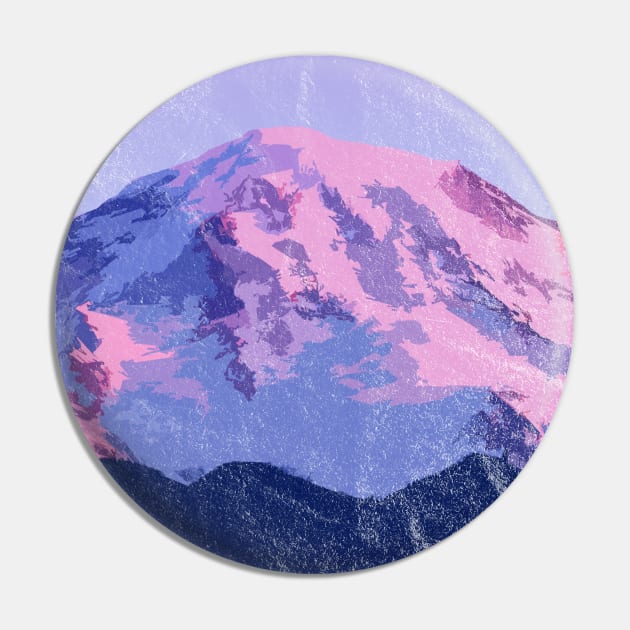 Mount Rainier Pin by IDesignTShirtsBro