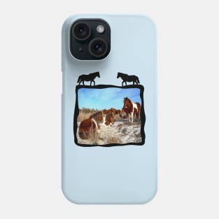 Wild horses, wildlife, gifts, Assateague Island Phone Case