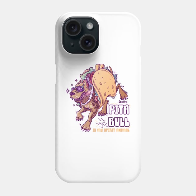 Pitbull Pita pun Pitabull Phone Case by SPIRIMAL