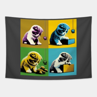 Scottfish Fold Pop Art - Cute Kitties Tapestry