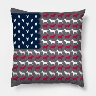 USA Bull Terrier Flag Pillow