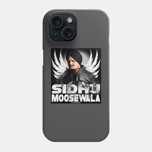 Sidhu punjabi singer artwork Phone Case by SAN ART STUDIO 