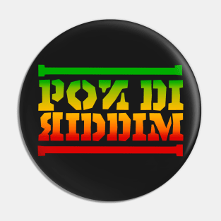 Pon Di Riddim Rasta Colors Reggae Pin