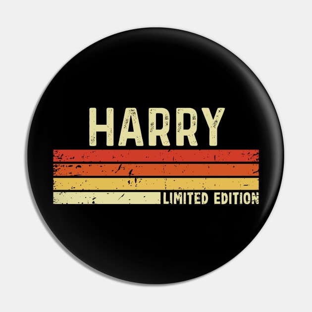 Harry First Name Vintage Retro Gift For Harry Pin by CoolDesignsDz