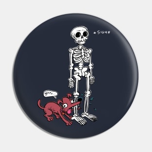 The Skeleton and the dog Pin