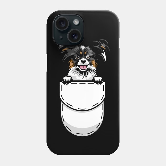 Papillon Pocket Dog Phone Case by Pet My Dog