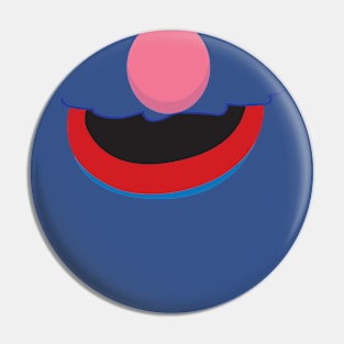 Smiling Blue Friend (for Face Mask) Pin